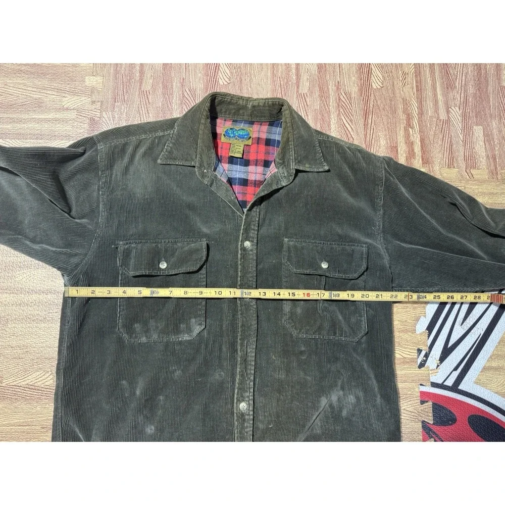 Native Habitat Green Corduroy Flannel Lined Women's Jacket size‎ M vintage